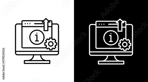 Information Retrieval White Icon Set Design