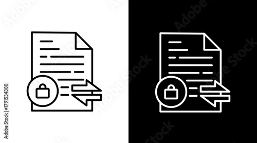 Information Sharing White Icon Set Design