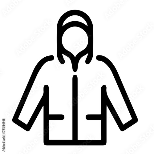 Hooded Jacket Line Icon