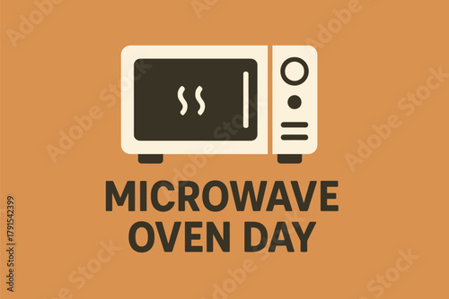 Microwave Oven Day, kitchen appliance illustration, cooking device design, modern kitchen artwork, microwave graphic, home appliance illustration, fast cooking concept, countertop appliance design, fo