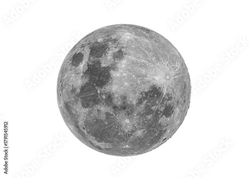 Full moon, close up view