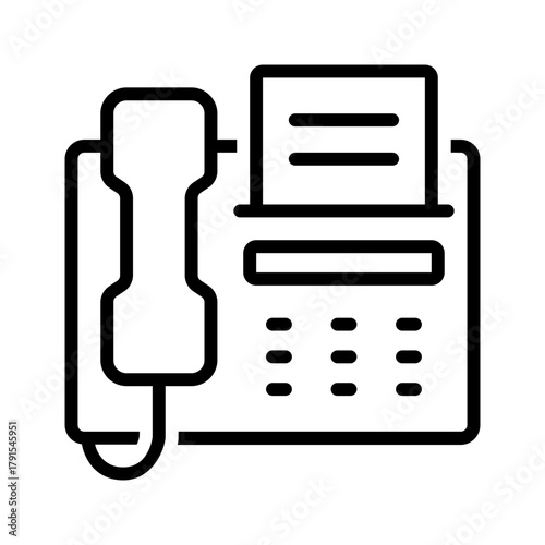 Photos Vector black line icon for Fax