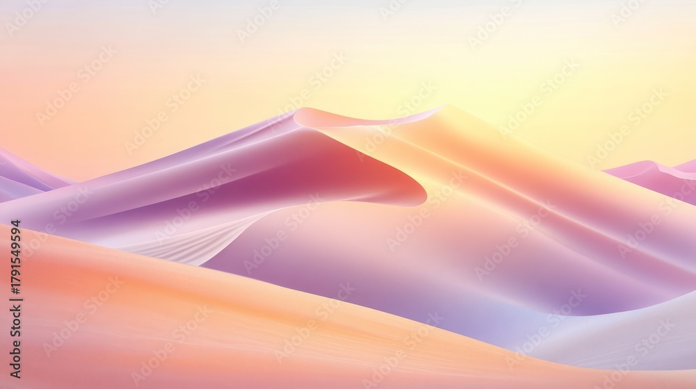 custom made wallpaper toronto digitalAbstract pastel desert landscape, sunrise, artistic digital painting, possible use for wallpaper or screensaver