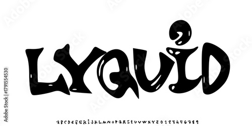 Alphabet Original Handwritten Art Work Font With Rough Texture, Grunge style, Uppercase, Design for urban,movie,film,sport,clothing,band music.Vector illustration	