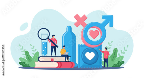 Condom for Prevention with Gender Symbols