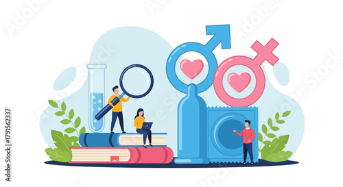 Sexual Health and Safe Sex Education Concept