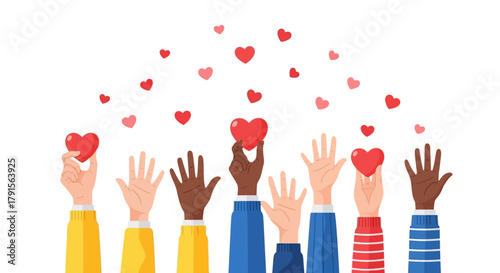 Community Support and Donation Vector