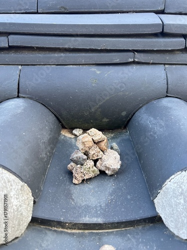 Wishing stones in a temple