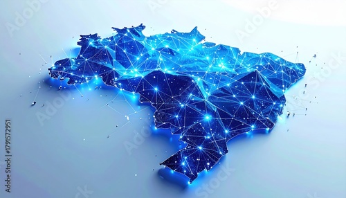 Brazil country map network design
