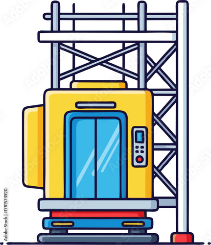 Construction Hoist Elevator for Building Site Material and Personnel Transport.