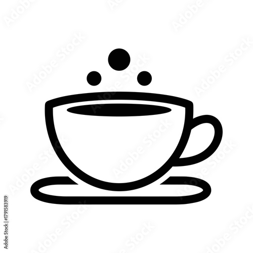 Cup of coffee with steam