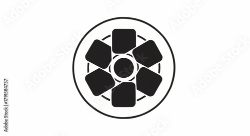 Geometry symbol on white background