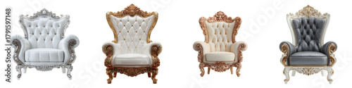Opulent Armchairs Collection: Royal Style Seating for Elegant Interiors, Luxury Living Room Furniture, Ornate Decorative Accents with Regal Charm, Perfect for Upscale Decor