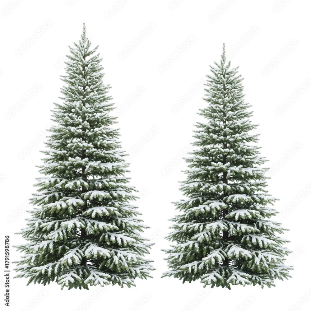 Obraz premium christmas tree isolated on white