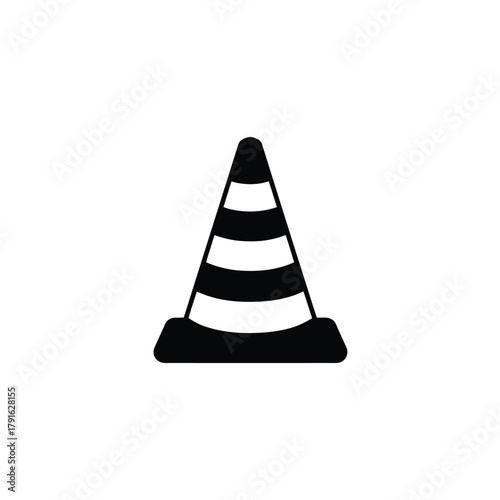Isolated Traffic Cone Icon On Transparent Background, Road Safety Symbol Sign