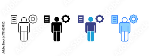 Multitasking icon set multiple style collection