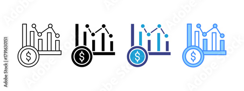 Efficiency icon set multiple style collection