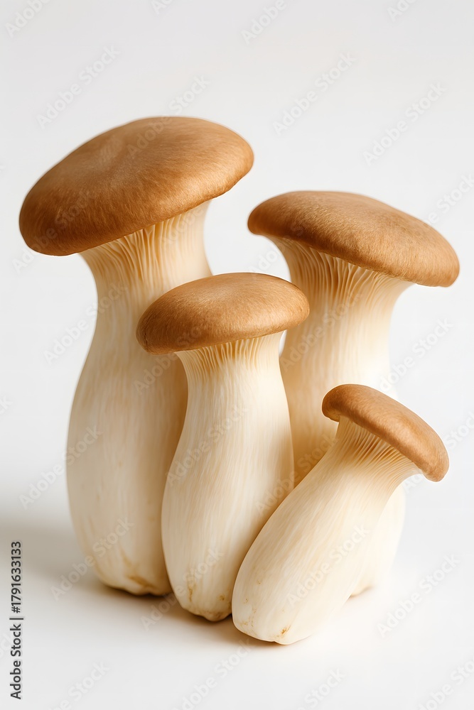 Fototapeta premium king oyster mushrooms isolated on white