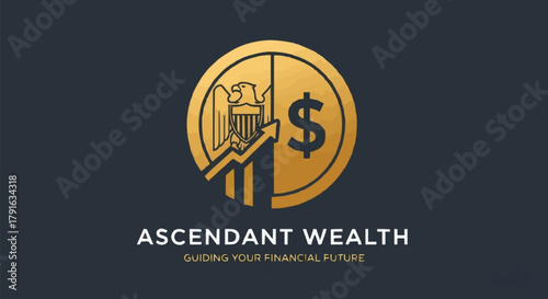 Ascendant Wealth financial growth logo with eagle and dollar sign.