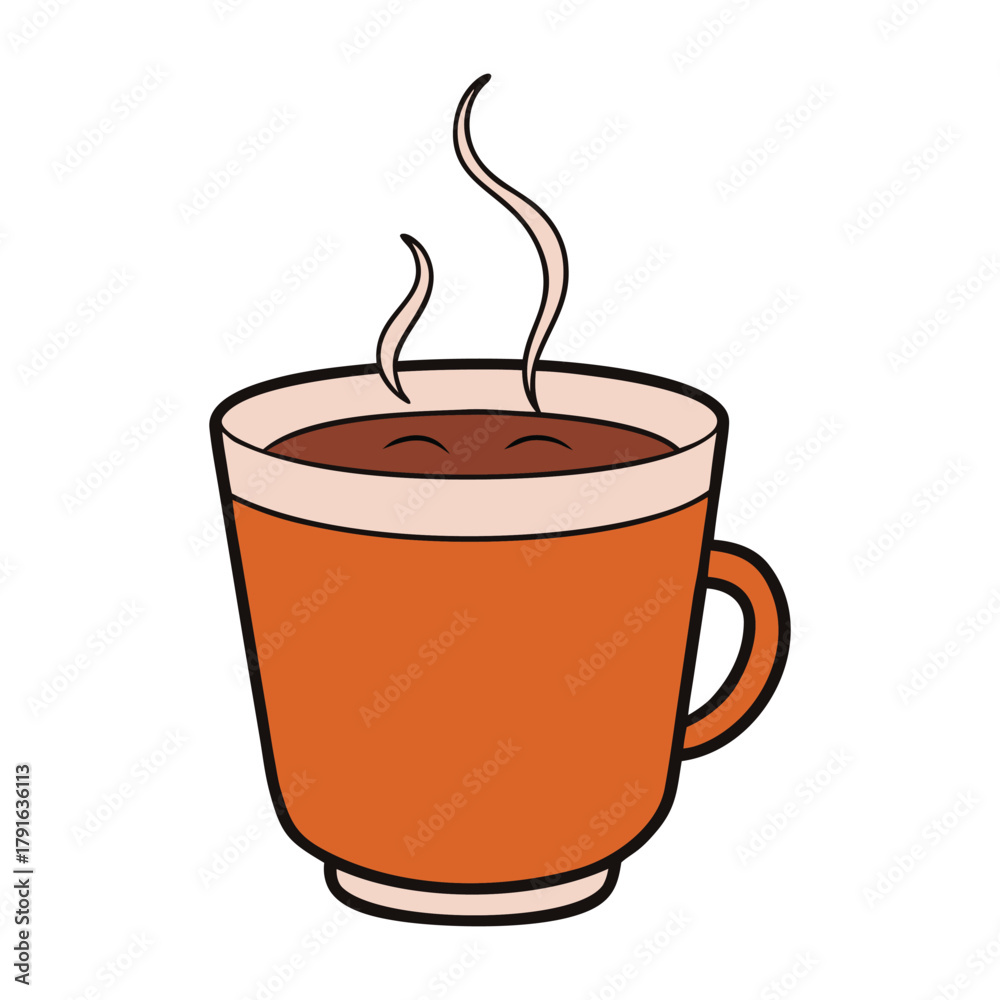 Obraz premium A steaming coffee cup releasing gentle aroma swirls, symbolizing warmth, comfort, and freshness. Perfect for morning energy, café vibes, or cozy relaxation scenes. 