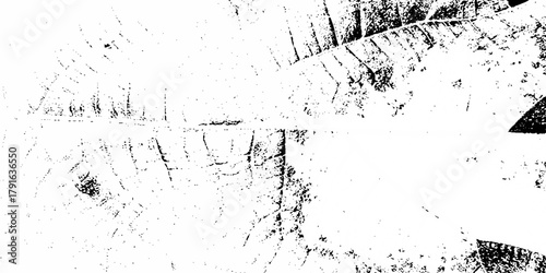 Distress urban overlay spotted concrete grain surface grainy noise rust wall grunge black splatter and white background. damaged chalk crack rough ink wall texture.	