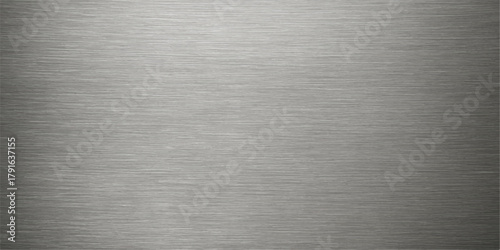 Brushed stainless steel texture pattern on a metallic silver surface design