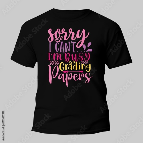 School typography t shirt for print