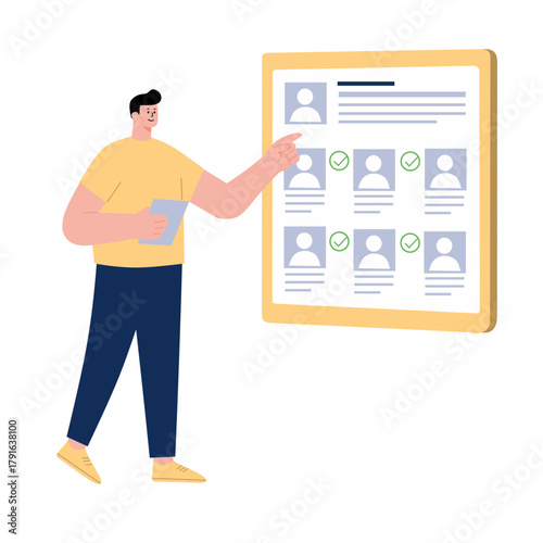 assessing new employee interviews Illustration