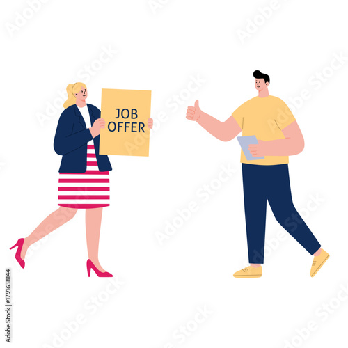 assessing new employee interviews Illustration