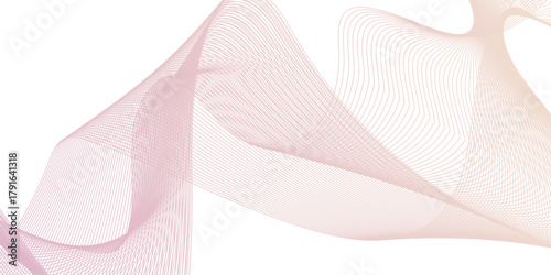 Energy abstract smooth pink gradient frequency. isolated element creative blend curve flow line technology. modern white web banner. vector beautiful waveform light music energy design.	