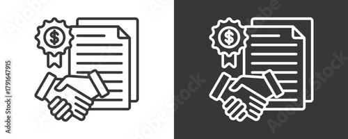 Bond Icon Set Vector Collection Isolated In Black And White