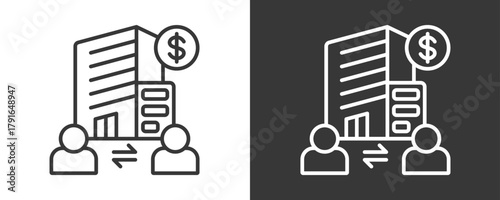 Equity Icon Set Vector Collection Isolated In Black And White