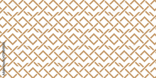 Geometric brown line seamless overlap triangle fabric lap ornament decoration wall and floor line square mosaic floral wallpaper background.
