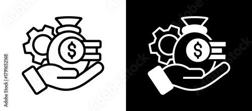 Financial Services whiteblack icon