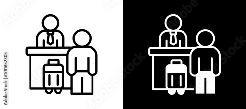 Hospitality And Tourism whiteblack icon