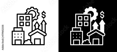 Real Estate Services whiteblack icon