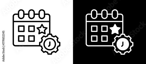 Event Management whiteblack icon