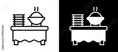 Food And Catering whiteblack icon