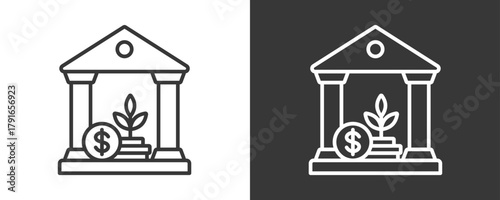 Investment Icon Set Vector Collection Isolated In Black And White