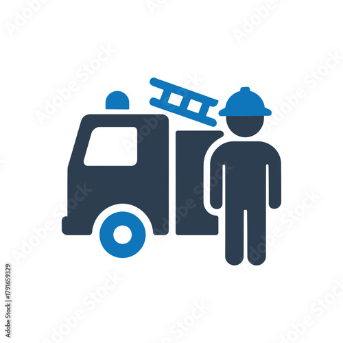 Firefighter Driver Career Icon