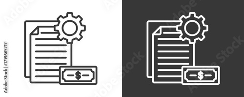 Money Icon Set Vector Collection Isolated In Black And White