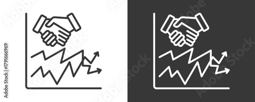 Stockbroker Icon Set Vector Collection Isolated In Black And White