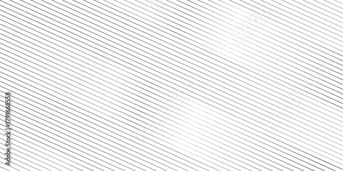 Abstract oblique stripe diagonal line victor black and gray gradient color light then flowing. creative digital parallel web diamond. abstract white paper gradient background.	