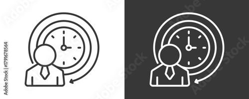Lifetime Icon Set Vector Collection Isolated In Black And White