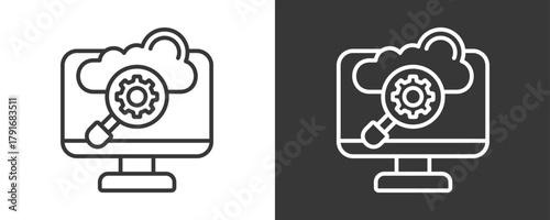 Research Icon Set Vector Collection Isolated In Black And White