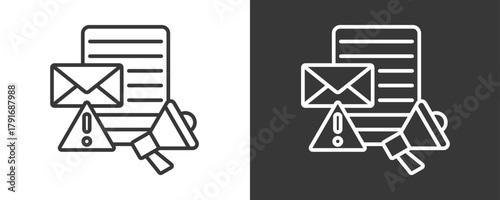 Spam Icon Set Vector Collection Isolated In Black And White