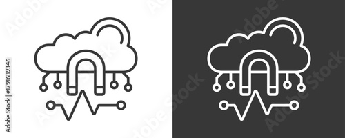 Inbound Marketing Icon Set Vector Collection Isolated In Black And White