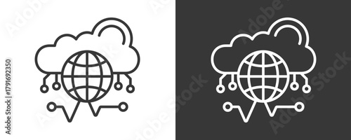 Internet Icon Set Vector Collection Isolated In Black And White