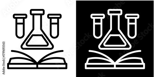 Chemistry Icon Set White Style Collection