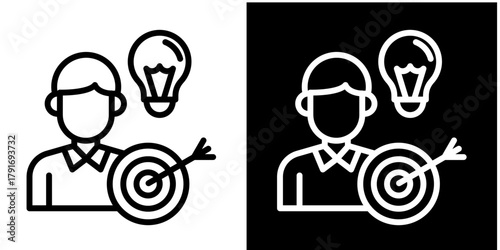 Innovator Icon Set White Style Collection